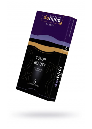 Презервативы Domino CLASSIC Color Beauty, разноцветные, 6 шт